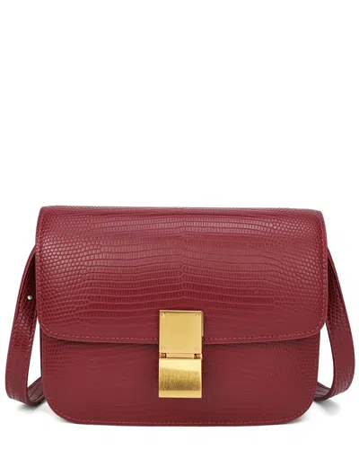 Tiffany & Fred Paris Lizard-embossed Leather Crossbody