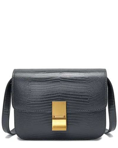 Tiffany & Fred Paris Lizard-embossed Leather Crossbody