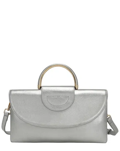 Tiffany & Fred Paris Tiffany And Fred Paris Metallic Leather Top Handle Clutch In Purple