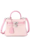 Tiffany & Fred Paris Mini Grained Leather Satchel In Pink