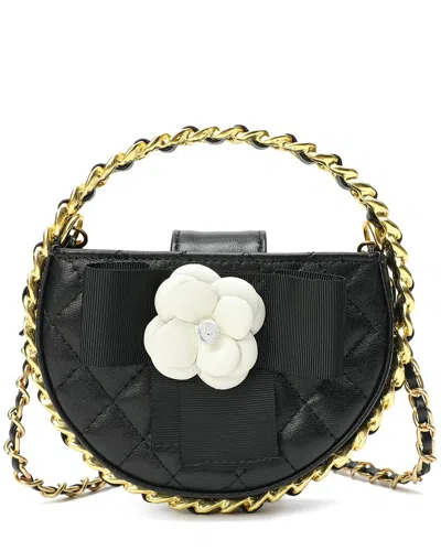 Tiffany & Fred Paris Mini Leather Crossbody In Black