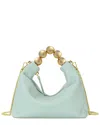 Tiffany & Fred Paris Mini Leather Shoulder Bag In Gray