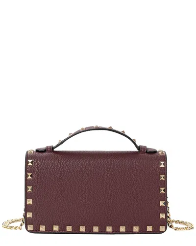 Tiffany & Fred Paris Mini Pebbled Leather Crossbody In Burgundy