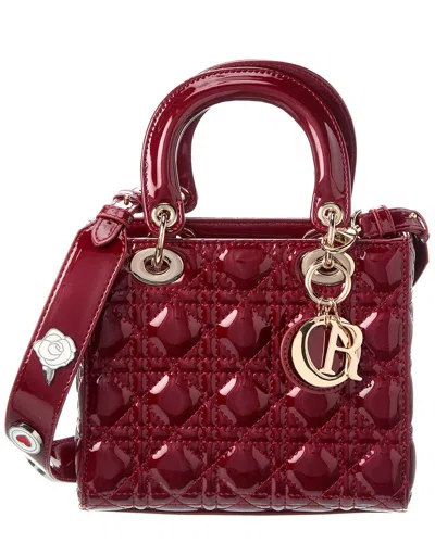 Tiffany & Fred Paris Mini Quilted Patent Satchel In Red