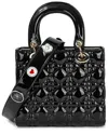 Tiffany & Fred Paris Mini Quilted Patent Satchel In Black