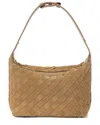 Tiffany & Fred Paris Mini Woven Suede Shoulder Bag In Brown