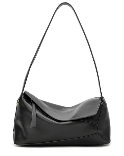 Tiffany & Fred Paris Nappa Leather Hobo Bag In Black