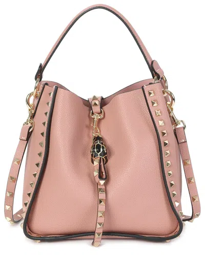 Tiffany & Fred Paris Pebbled Leather Bucket Bag In Pink