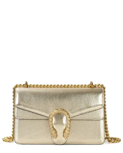 Tiffany & Fred Paris Pebbled Leather Crossbody In Gold