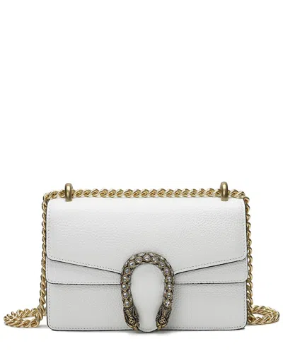 Tiffany & Fred Paris Pebbled Leather Crossbody In White