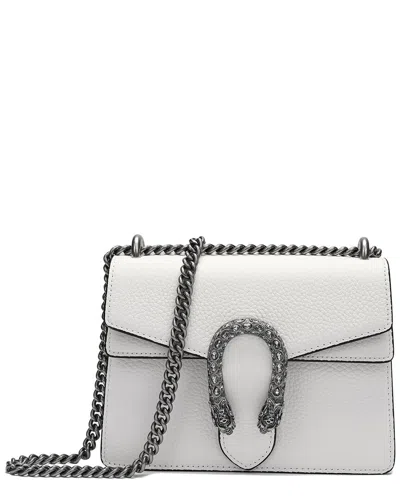 Tiffany & Fred Paris Pebbled Leather Crossbody In White