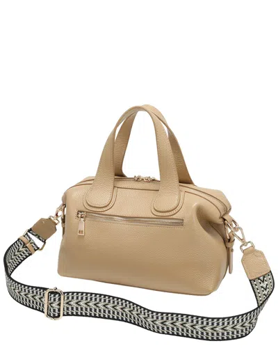 Tiffany & Fred Paris Tiffany And Fred Paris Pebbled Leather Satchel In Nude