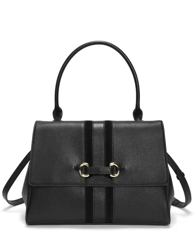 Tiffany & Fred Paris Pebbled Leather Satchel In Black