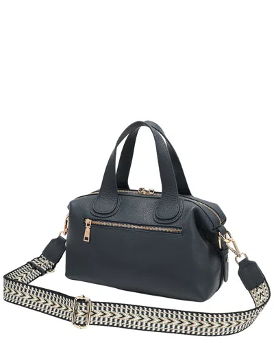 Tiffany & Fred Paris Tiffany And Fred Paris Pebbled Leather Satchel In Black