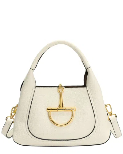 Tiffany & Fred Paris Pebbled Leather Top Handle Bag In Purple