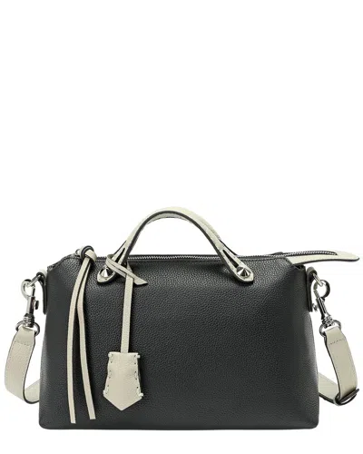 Tiffany & Fred Paris Pebbled Leather Top Handle Satchel In Black