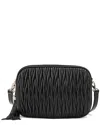 Tiffany & Fred Paris Pleated Leather Messenger Bag