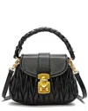 Tiffany & Fred Paris Pleated Leather Messenger Bag