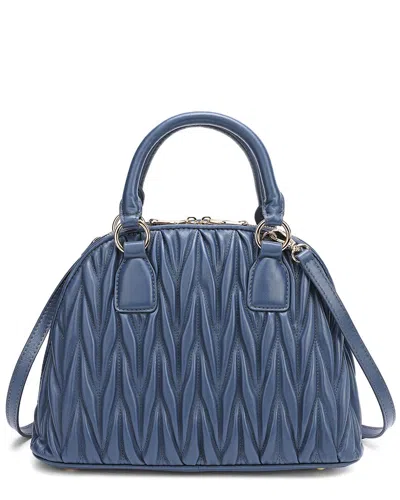 Tiffany & Fred Paris Pleated Leather Satchel