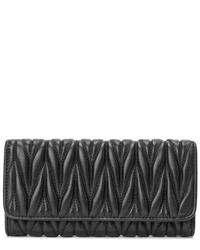 Tiffany & Fred Paris Pleated Leather Wallet