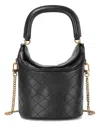Tiffany & Fred Paris Quilted & Structured Top-handle Shoulder Bag In Black
