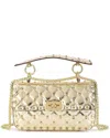 Tiffany & Fred Paris Quilted & Studded Leather Crossbody In Yellow