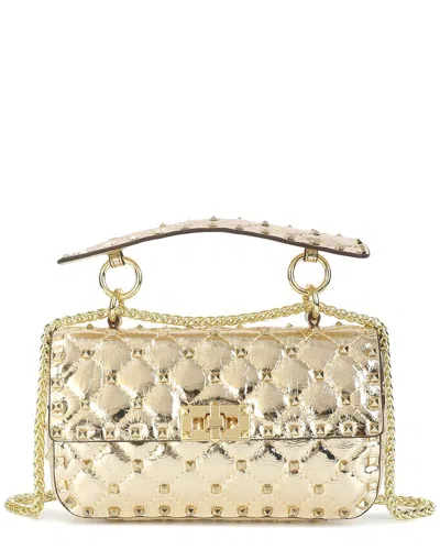 Tiffany & Fred Paris Quilted & Studded Leather Crossbody In Yellow