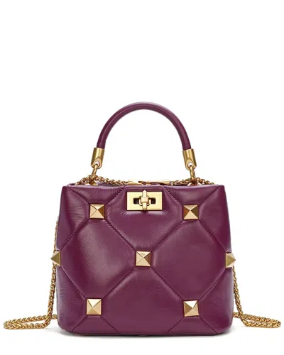 Tiffany & Fred Paris Quilted & Studded Leather Top Handle Shoulder Bag