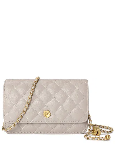 Tiffany & Fred Paris Quilted Caviar Leather Crossbody In Brown