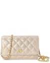 Tiffany & Fred Paris Quilted Caviar Leather Crossbody In Gold
