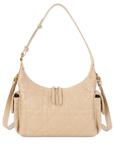 Tiffany & Fred Paris Quilted Lambskin Leather Shoulder Bag In Brown