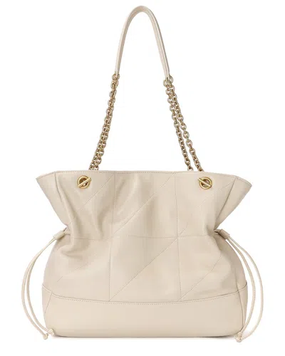 Tiffany & Fred Paris Quilted Lambskin Leather Tote Bag In Brown
