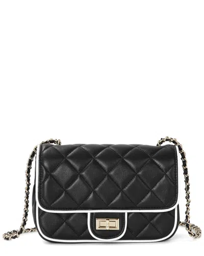 Tiffany & Fred Paris Quilted Lambskin Shoulder Bag In Black