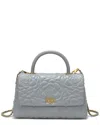 Tiffany & Fred Paris Quilted Large Leather Satchel