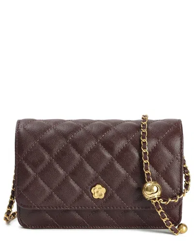 Tiffany & Fred Paris Quilted Leather Crossbody In Burgundy