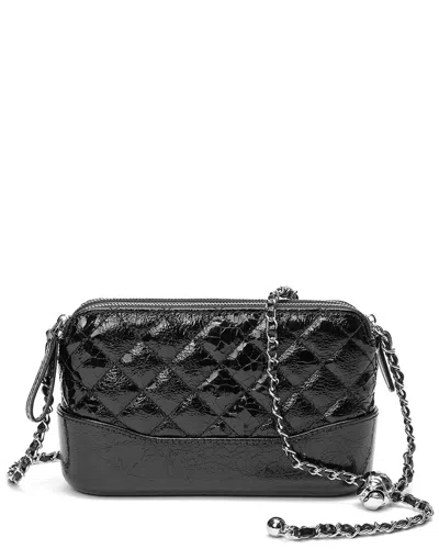 Tiffany & Fred Paris Quilted Leather Crossbody In Black