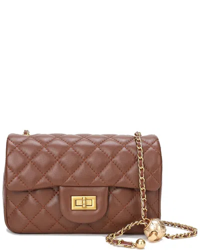 Tiffany & Fred Paris Quilted Leather Crossbody In Brown