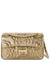 Tiffany & Fred Paris Quilted Leather Crossbody In Gold