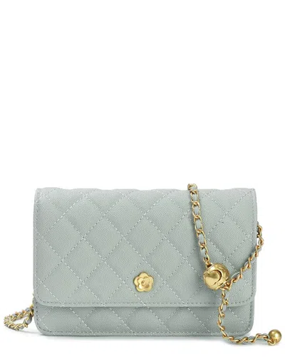 Tiffany & Fred Paris Quilted Leather Crossbody In Gray