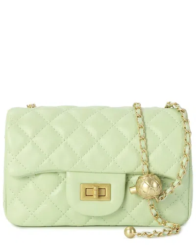 Tiffany & Fred Paris Quilted Leather Crossbody In Green