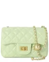 Tiffany & Fred Paris Quilted Leather Crossbody In Green