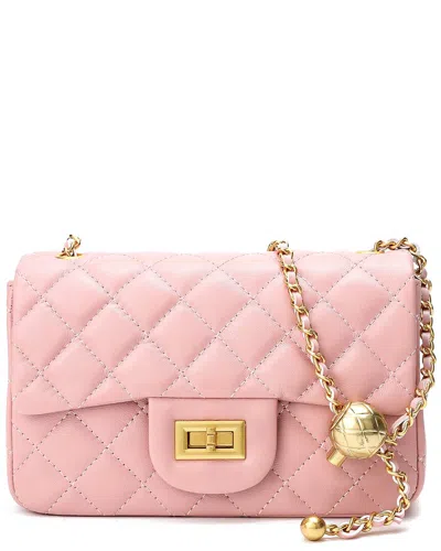 Tiffany & Fred Paris Quilted Leather Crossbody In Orange