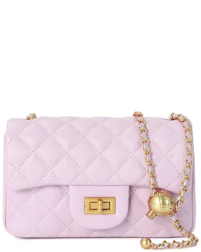 Tiffany & Fred Paris Quilted Leather Crossbody In Purple