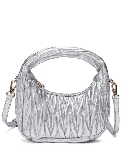 Tiffany & Fred Paris Quilted Leather Crossbody In Silver