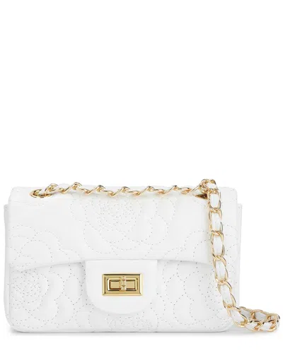 Tiffany & Fred Paris Quilted Leather Crossbody In White