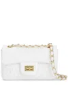 Tiffany & Fred Paris Quilted Leather Crossbody In White