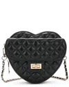 Tiffany & Fred Paris Quilted Leather Heart-shaped Crossbody