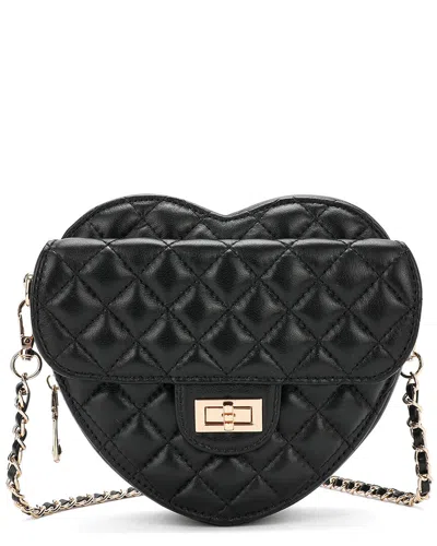 Tiffany & Fred Paris Quilted Leather Heart-shaped Crossbody