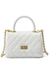 Tiffany & Fred Paris Quilted Leather Messenger Bag In White