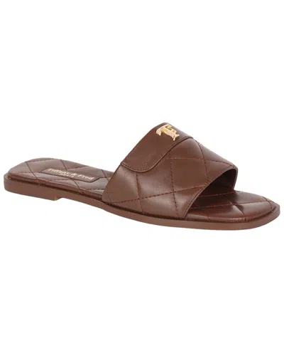 Tiffany & Fred Paris Quilted Leather Sandal In Animal Print